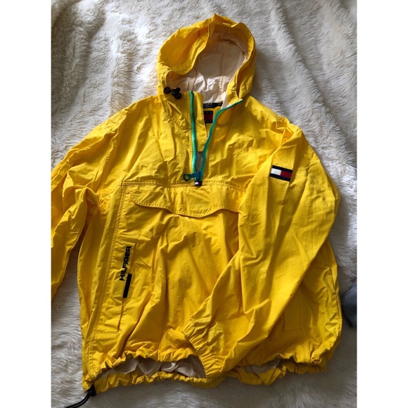 yellow tommy windbreaker
